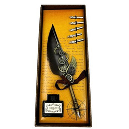 Zestaw do kaligrafii - Vintage pióro gęsie