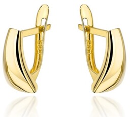 Kolczyki Złote Trapezy na Angielskim Zapięciu pr 585