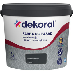 Farba DO FASAD Intensywnie szary 5 l Dekoral