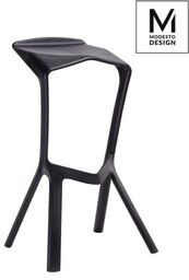 Modesto Krzesło Barowe Miura Czarne - Polipropylen