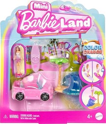 Barbie Mini BarbieLand Plażowy kabriolet Zestaw samochód