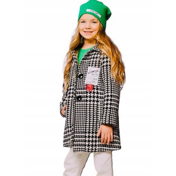 Małami Piękny Przejściowy Płaszczyk Pepitka 134 140