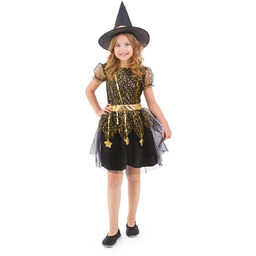 Kostium Czarno-złota Czarownica - 1 szt.