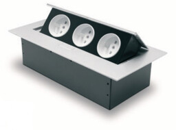 Przedłużacz biurkowy 3x230V z uziemieniem aluminium AE-PB03GU-53 GTV