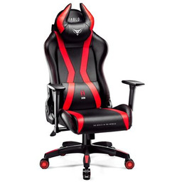 DIABLO CHAIRS Fotel X-Horn 2.0 (L) Czarno-czerwony