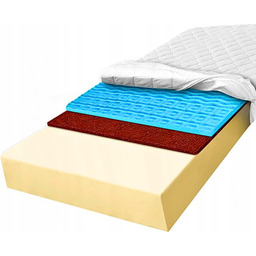 Materac 110x200 piankowy kokosowy masujący 7 strefowy utwardzony