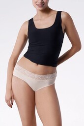 Bezszwowe figi damskie z koronką Hipster