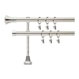 Karnisz podwójny Capri 19 mm 240 cm stal