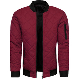 Kurtka męska przejściowa bordowa bomberka Recea