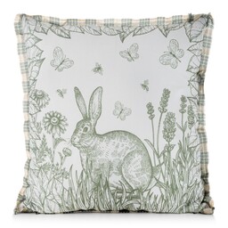 Eurofirany Poszewka wielkanocna 45x45 Wiosna 61 kremowa zielona