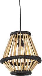 QAZQA Orientalna lampa wisząca bambusowa z czarnym 32