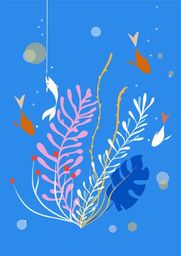 Rybki - plakat Wymiar do wyboru: 30x40 cm
