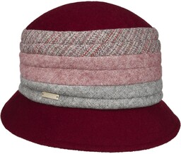 Kapelusz z Sukna Welnianego Lanvesta by Seeberger, ciemnoczerwony,