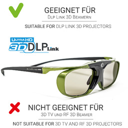 Hi-SHOCK DLP Pro Lime Heaven okulary 3D DLP-Link