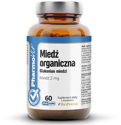 PHARMOVIT Miedź Organiczna glukonian miedzi suplement diety 60