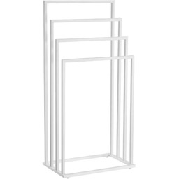 Edinos Biały metalowy wieszak stojak na ręczniki