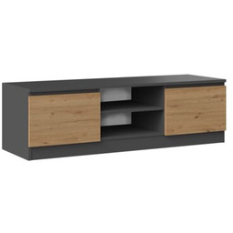 Topeshop RTV Malwa 120 ANTRACYT DĄB ARTISAN