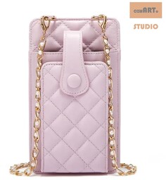 Pikowana torebka / saszetka na telefon 19*10,5*2cm, PURPLE