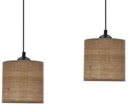 Candellux Abażurowa lampa wisząca LEGNO 32-18328 z ratanu