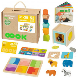 Pudełko Box XXL Montessori Edukacyjne 7w1 Sensoryczne 31-36