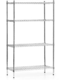 FORGAST Regał magazynowy ze stali chromowanej 91x45,5x180 cm