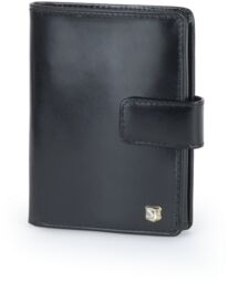 Skórzany portfel męski Cove - Stefania, z zapięciem