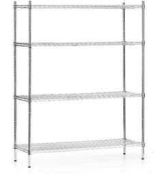 FORGAST Regał magazynowy ze stali chromowanej 122x45,5x180 cm