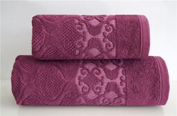 Greno Ręcznik Lugana 70x130 jagodowy wytłaczany 500g/m2