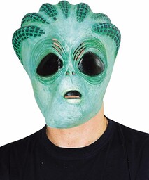 Ciao 30663 Hello 30663-Alien maska lateksowa, zielona, jeden