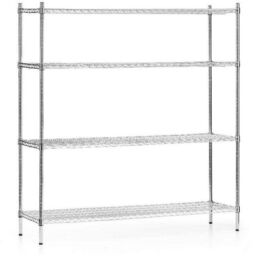 FORGAST Regał magazynowy ze stali chromowanej 152x45,5x180 cm