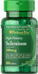 Selen 200 mcg, Puritan''s Pride, 100 kapsułek