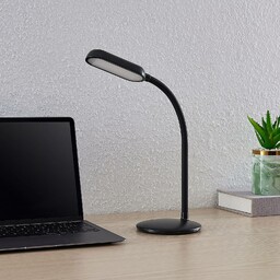 Akumulatorowa lampa stołowa LED Opira marki Prios, czarna,