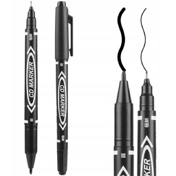 MARKER CIENKOPIS WODOODPORNY PISAK MAZAK DWUSTRONNY DO PŁYT