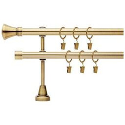 Karnisz podwójny Capri 19 mm 160 cm antyk