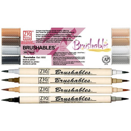 Pisak marker pędzelkowy brush pen do kaligrafii ZESTAW