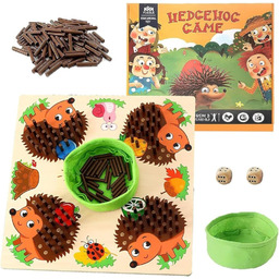 Gra Drewniana Jeż Nauka Liczenia Montessori Matematyczna Edukacyjna,