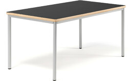 Stół BURÅS, 1520x800 mm, czarny, srebrny