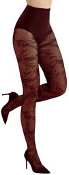 Rajstopy Floral 576 bordo