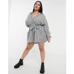 PLUS SIZE KOMBINEZON DAMSKI W KRATKĘ 46 WŁE