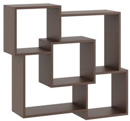 Półka wisząca, dekoracyjna, MURA, 98x18x90 cm, wenge, mat