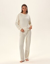 Komplet dresowy damski Jade - kremowy XL