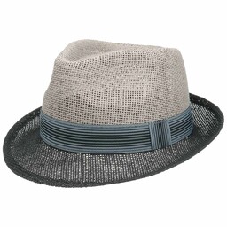 Kapelusz Słomkowy Twotone Trilby by Lipodo, czarno-szary, cm