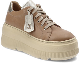Libero Brązowe Sneakersy Modne Obuwie Damskie
