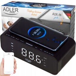 Radiobudzik bezprzewodowy bluetooth Usb Aux Fm