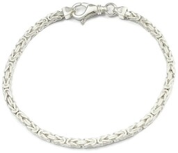 Srebrna Bransoletka Męska Splot Królewski Kwadratowy 3,20 mm