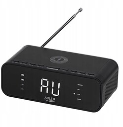 Radiobudzik Ładowarka Indukcyjna Bluetooth Fm Aux