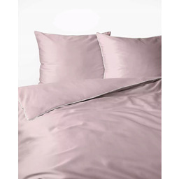 Pościel Makosatyna satynowa jednobarwna z lamówką 160x200 Pudrowy