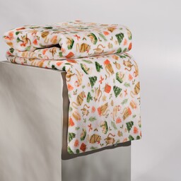 Drukowany koc Miaoumas 150x200 cm z motywem choinki