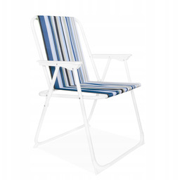 Krzesło turystyczne kempingowe z oparciem Ocean pasy Linder
