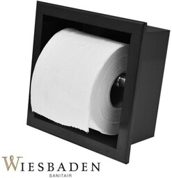 Wbudowany uchwyt na papier toaletowy, matowo czarny